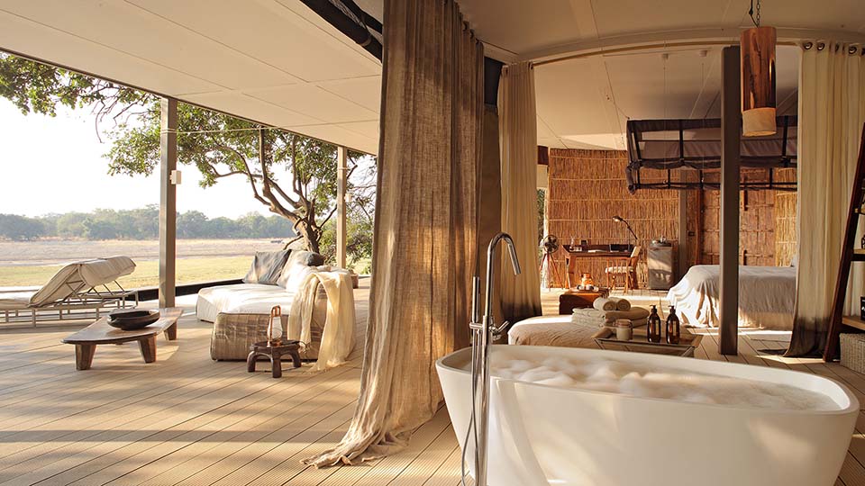 Amazing view of the rooms at Time + Tide Chinzombo, South Luangwa, Zambia