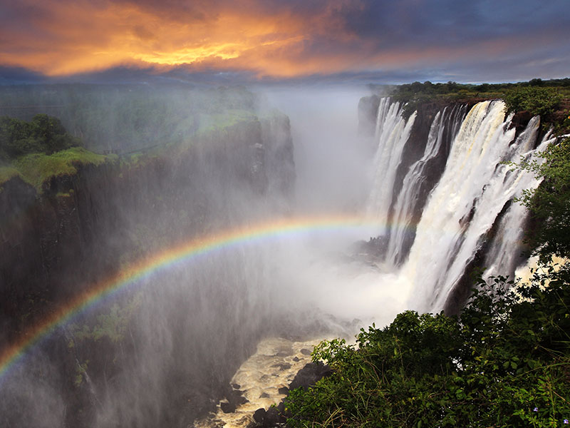 The mighty Victoria Falls, Zambia, Africa