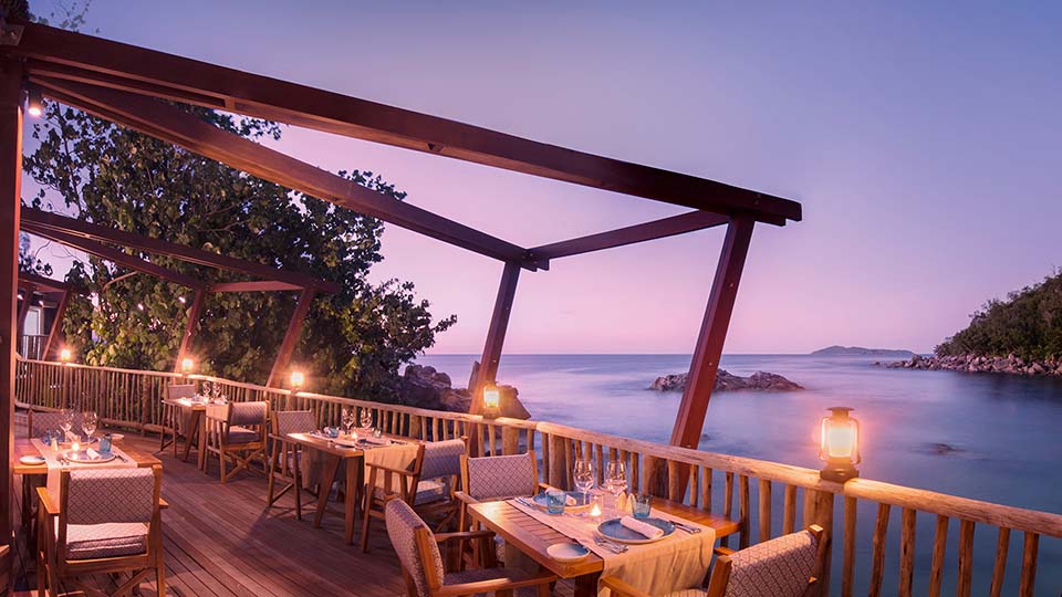 Awesome view from the deck at Nest Restaurant, Constance Lemuria Seychelles
