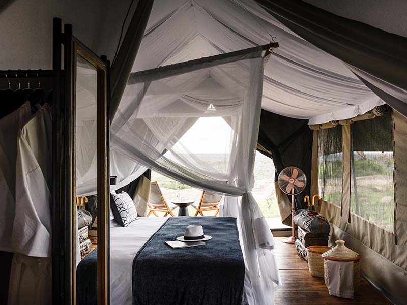 Luxury Safari tent at Sanctuary Kichakani Serengeti Camp