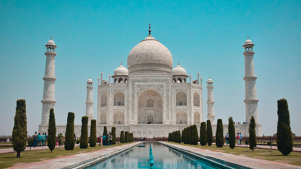 The iconic Taj Mahal in India