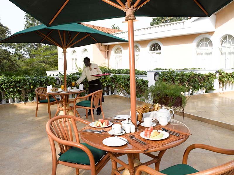 Outside dinning at House of Waine, Nairobi, Kenya